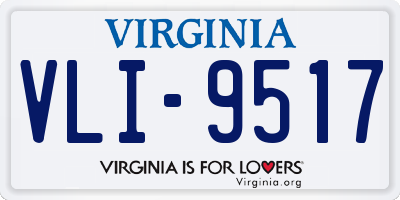 VA license plate VLI9517