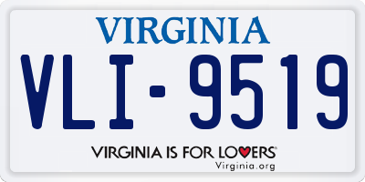 VA license plate VLI9519