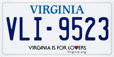 VA license plate VLI9523
