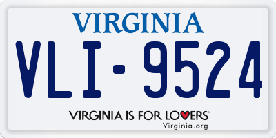 VA license plate VLI9524