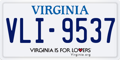 VA license plate VLI9537