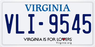 VA license plate VLI9545