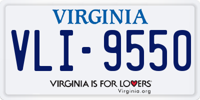 VA license plate VLI9550