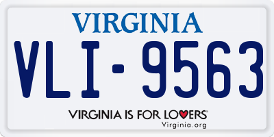 VA license plate VLI9563
