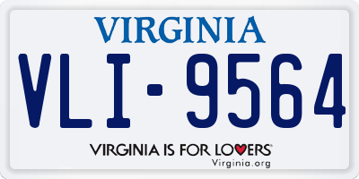 VA license plate VLI9564