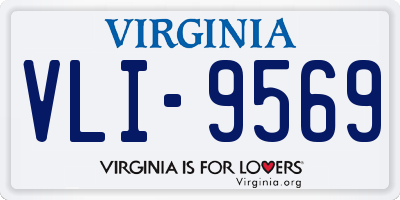 VA license plate VLI9569