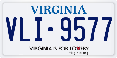 VA license plate VLI9577