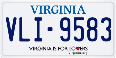 VA license plate VLI9583