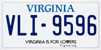VA license plate VLI9596