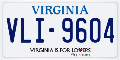 VA license plate VLI9604