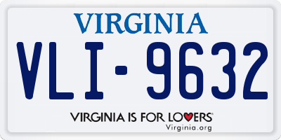 VA license plate VLI9632