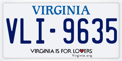VA license plate VLI9635
