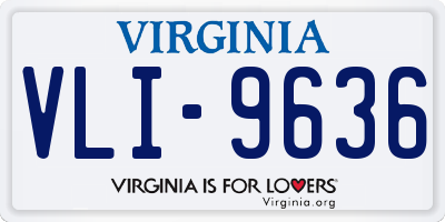 VA license plate VLI9636