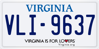 VA license plate VLI9637
