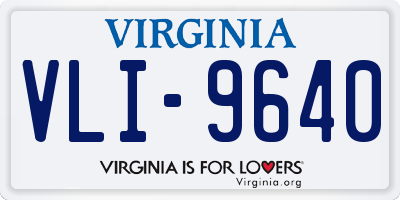 VA license plate VLI9640