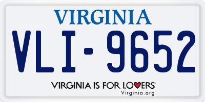 VA license plate VLI9652