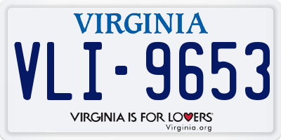 VA license plate VLI9653