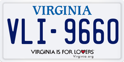 VA license plate VLI9660