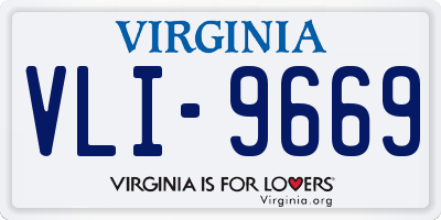 VA license plate VLI9669