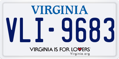 VA license plate VLI9683