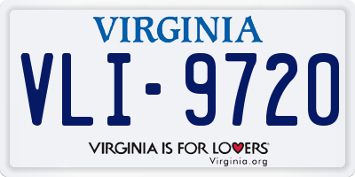 VA license plate VLI9720