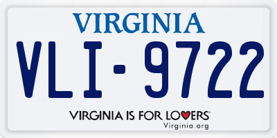 VA license plate VLI9722