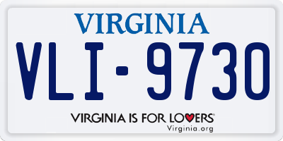 VA license plate VLI9730