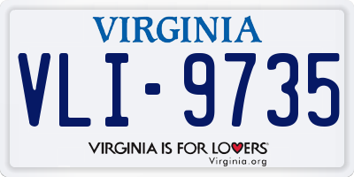 VA license plate VLI9735