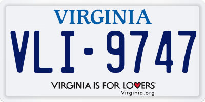 VA license plate VLI9747