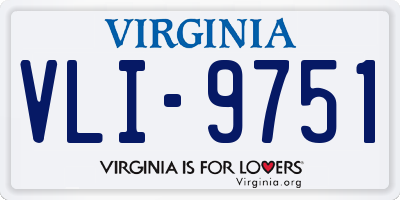 VA license plate VLI9751