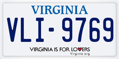 VA license plate VLI9769