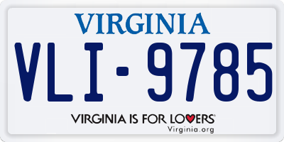 VA license plate VLI9785