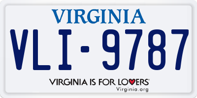 VA license plate VLI9787