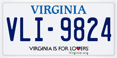 VA license plate VLI9824