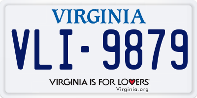 VA license plate VLI9879