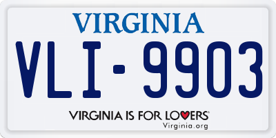VA license plate VLI9903