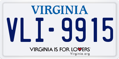 VA license plate VLI9915