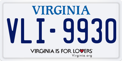 VA license plate VLI9930