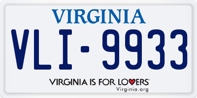 VA license plate VLI9933
