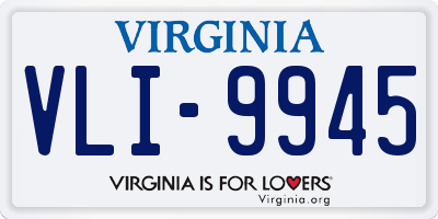 VA license plate VLI9945