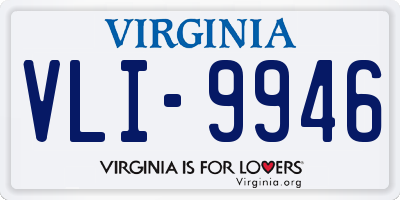 VA license plate VLI9946