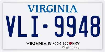 VA license plate VLI9948