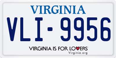 VA license plate VLI9956