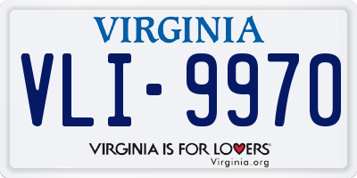 VA license plate VLI9970