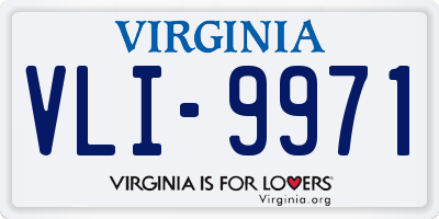 VA license plate VLI9971