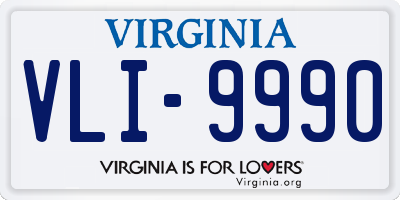 VA license plate VLI9990