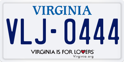 VA license plate VLJ0444