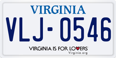 VA license plate VLJ0546