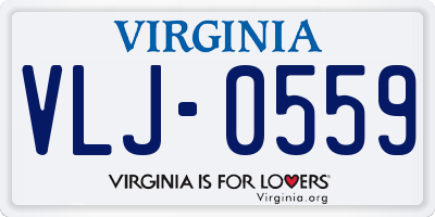VA license plate VLJ0559