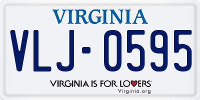 VA license plate VLJ0595